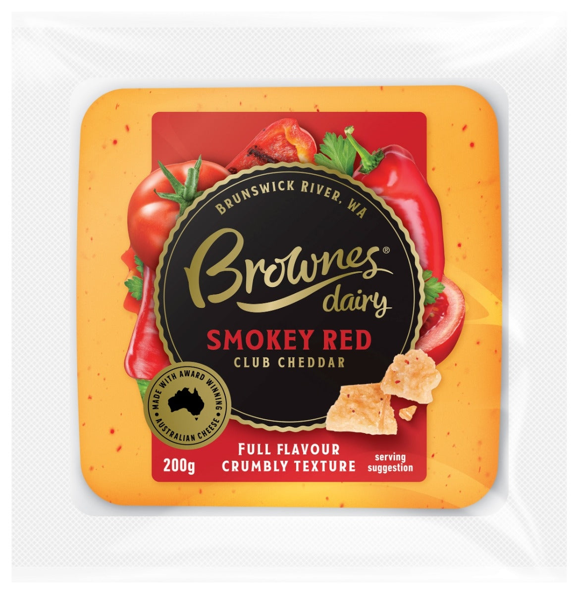 Brownes Smokey Red Leicester Club Cheddar Cheese