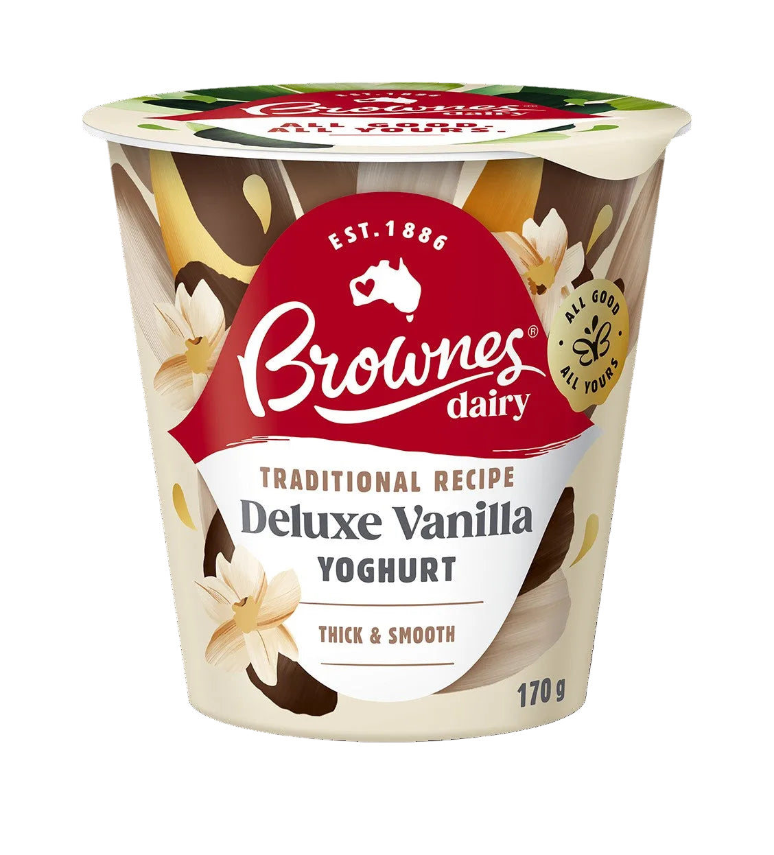 Brownes Dairy Creamy Deluxe Vanilla Yoghurt 170g