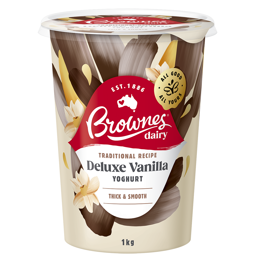 Brownes Dairy Deluxe Creamy Vanilla Natural Yoghurt 1Kg