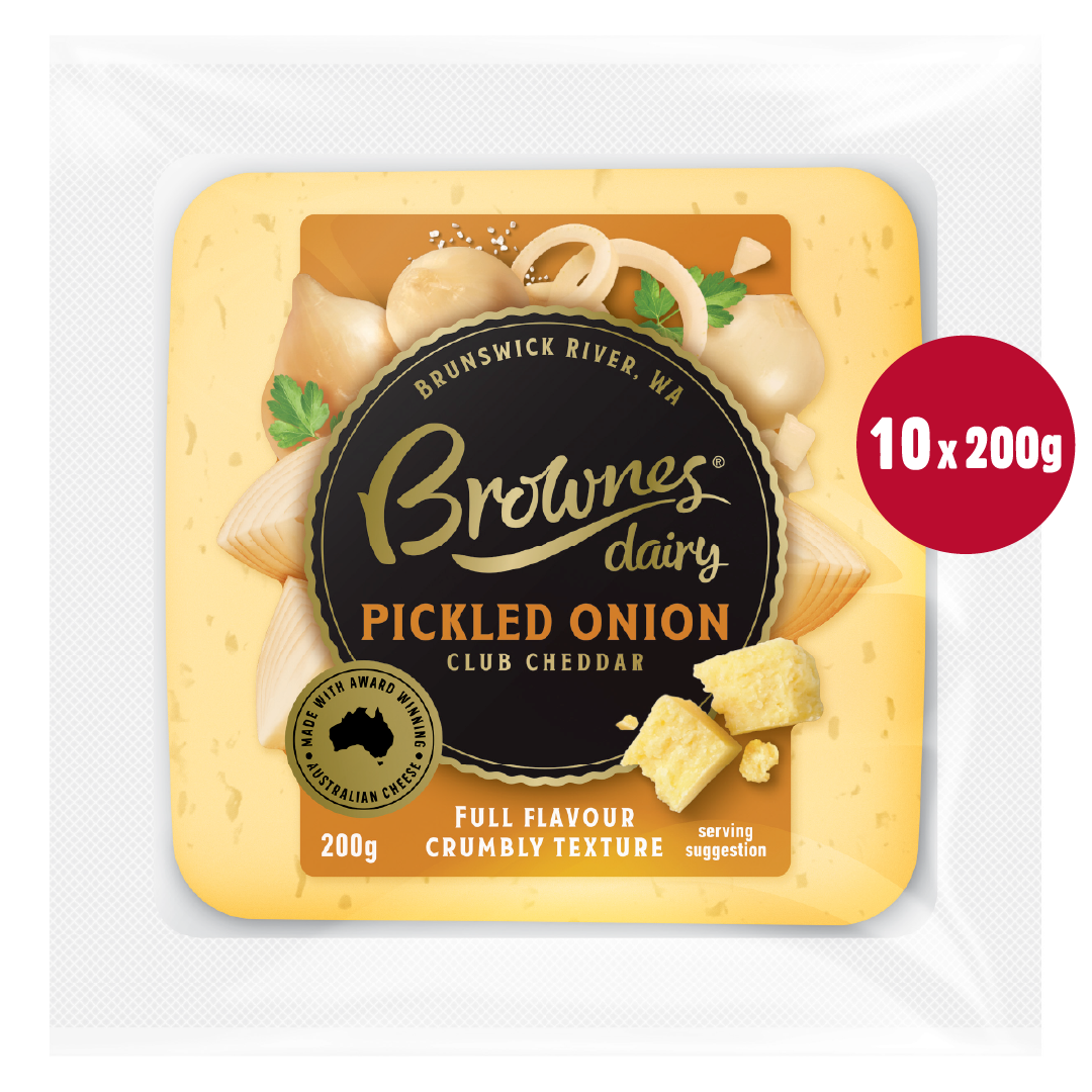 Brownes Pickled Onion Club Cheddar Cheese x 10