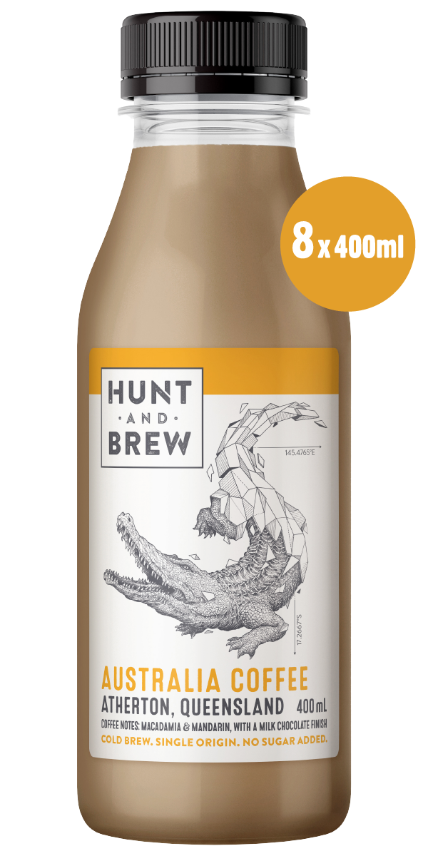 Hunt and Brew Australia Cold Brew Coffee 400ML x 8