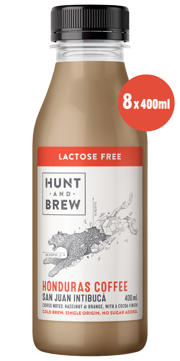 Hunt and Brew | Honduras Lactose Free Single Origin Cold Brew Coffee 400ML x 8