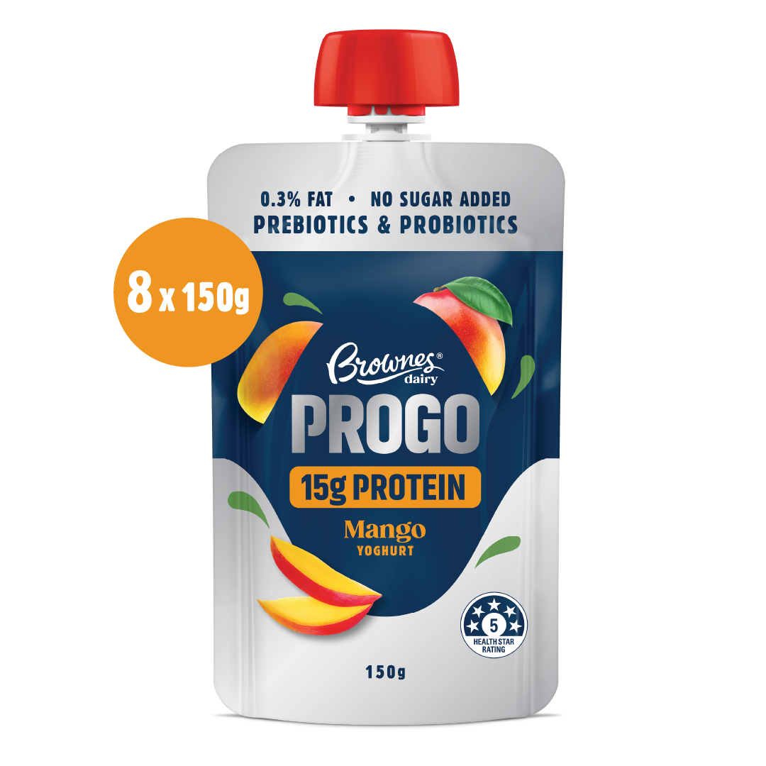 Brownes High Protein Mango Yoghurt Pouches 8x150g