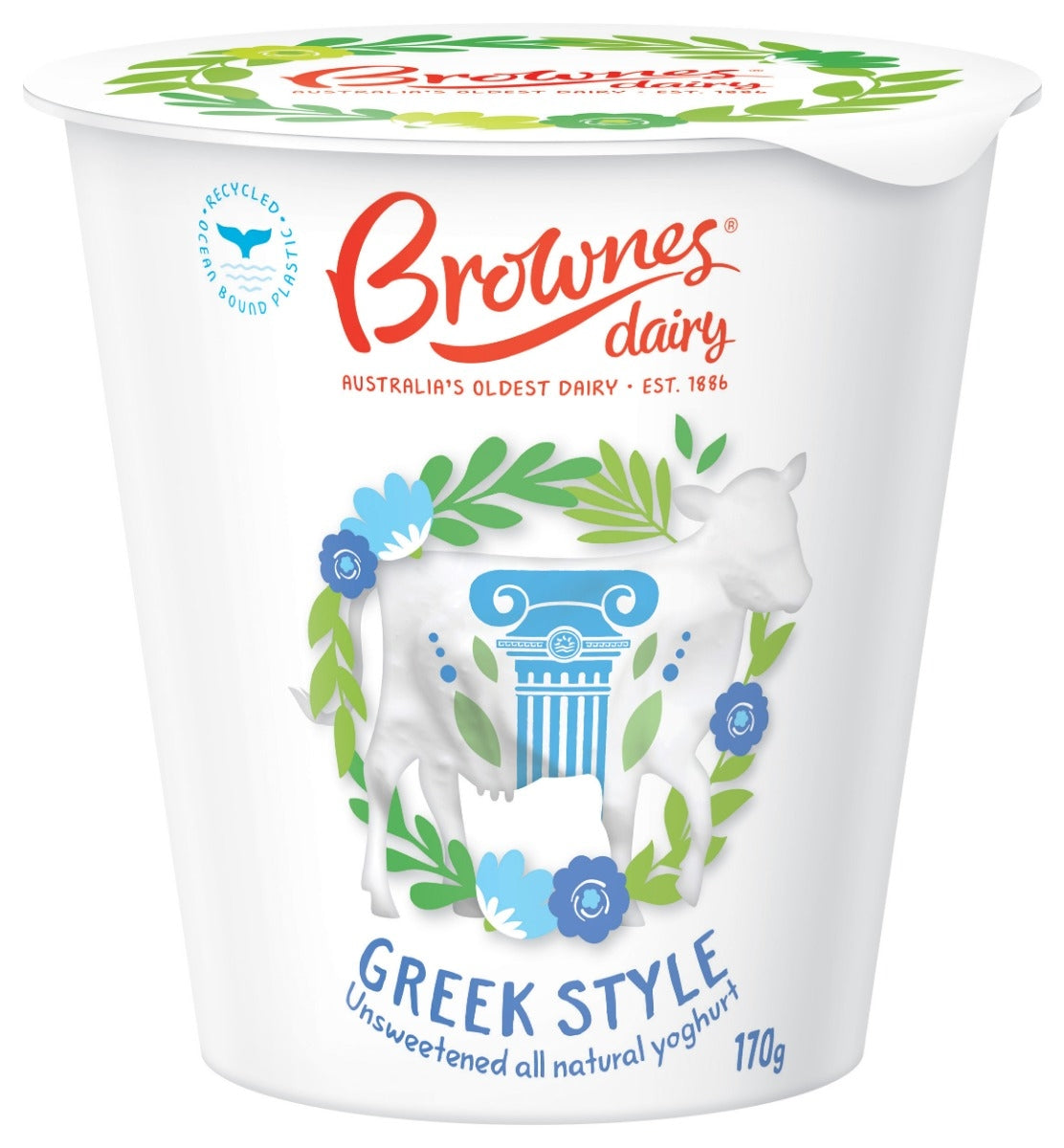 Brownes Dairy Greek Style Natural Yoghurt 170g