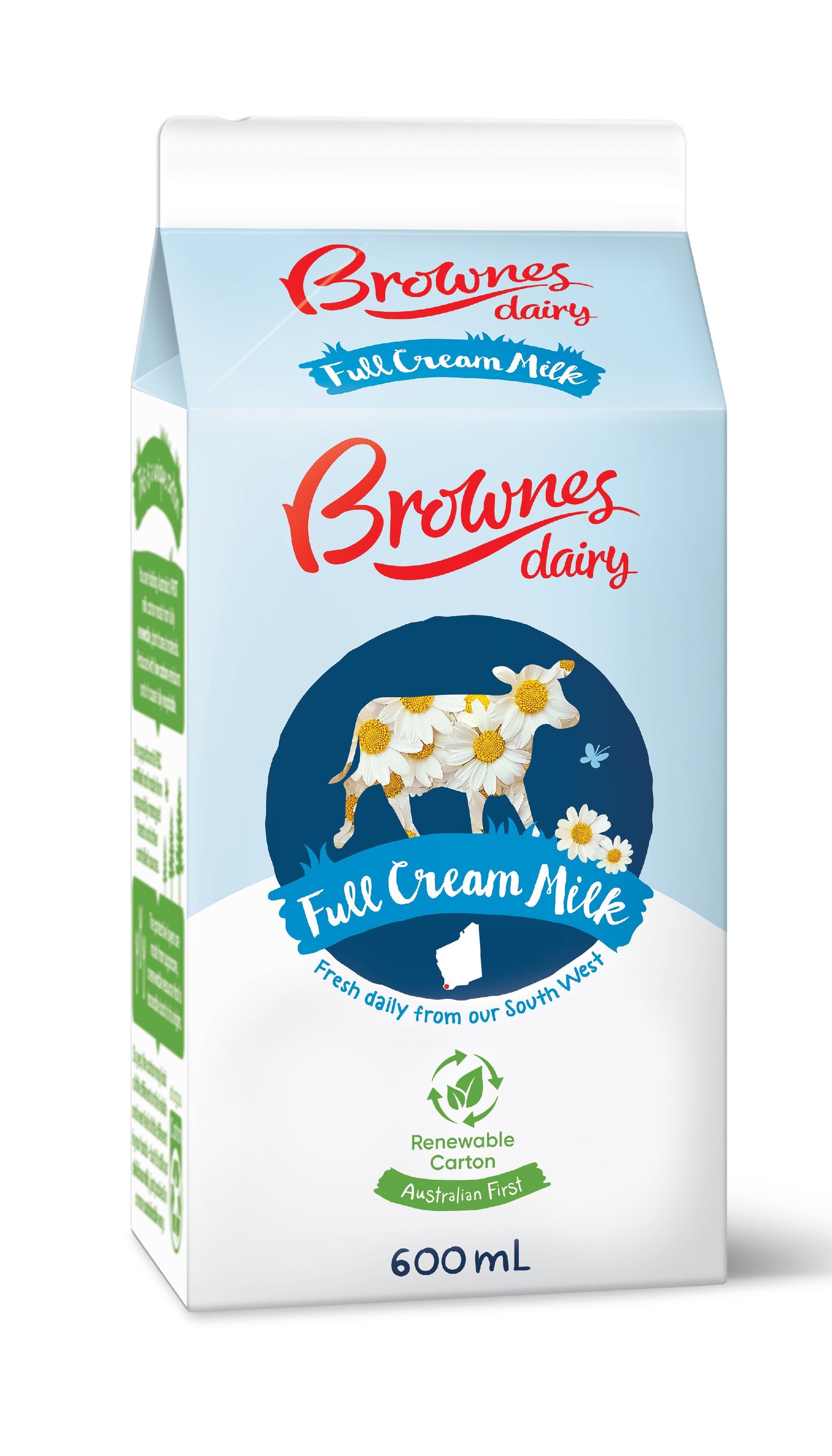 Brownes Dairy Full Cream Milk 600mL