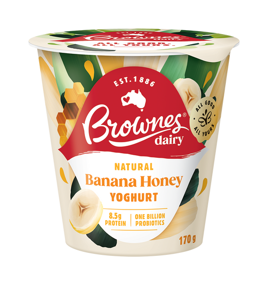 Brownes Dairy Banana Honey Natural Yoghurt 170g