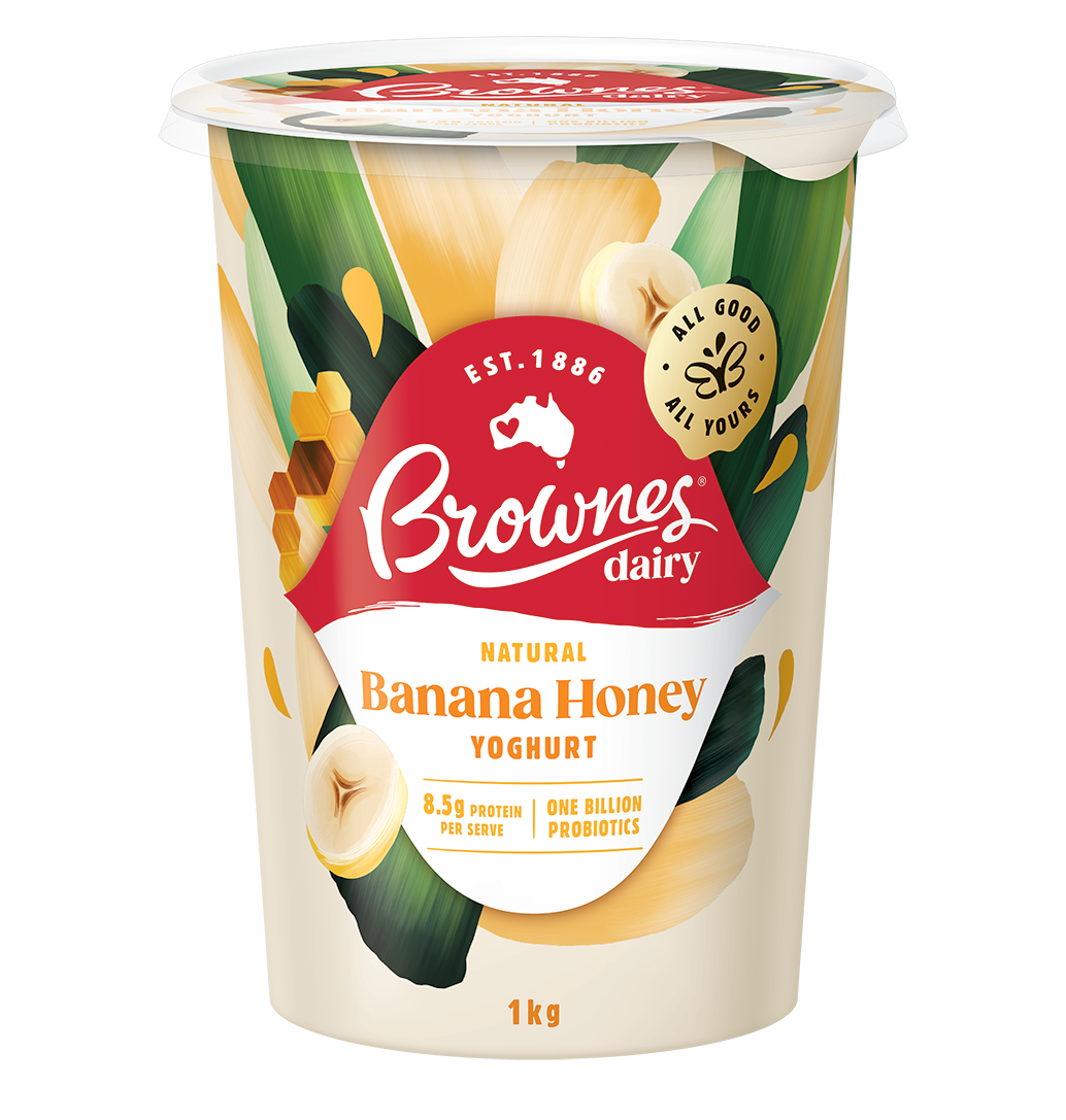 Brownes Dairy Banana Honey Natural Yoghurt 1Kg