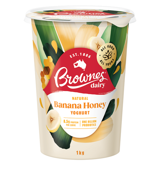 Brownes Dairy Banana Honey Natural Yoghurt 1Kg