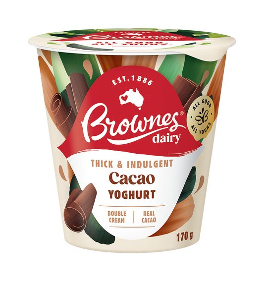 Brownes Dairy Cacao Natural Yoghurt 170g