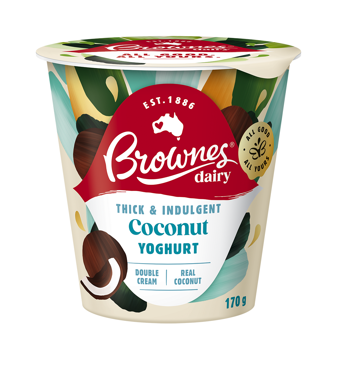 Brownes Dairy Coconut Natural Yoghurt 170g
