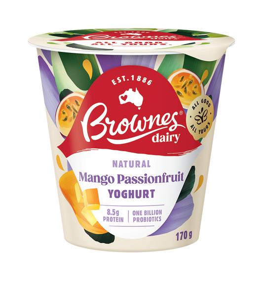 Brownes Dairy Mango Passion Natural Yoghurt 170g