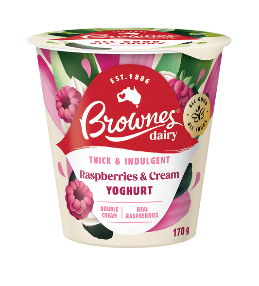 Brownes Raspberries & Cream Yoghurt 170g