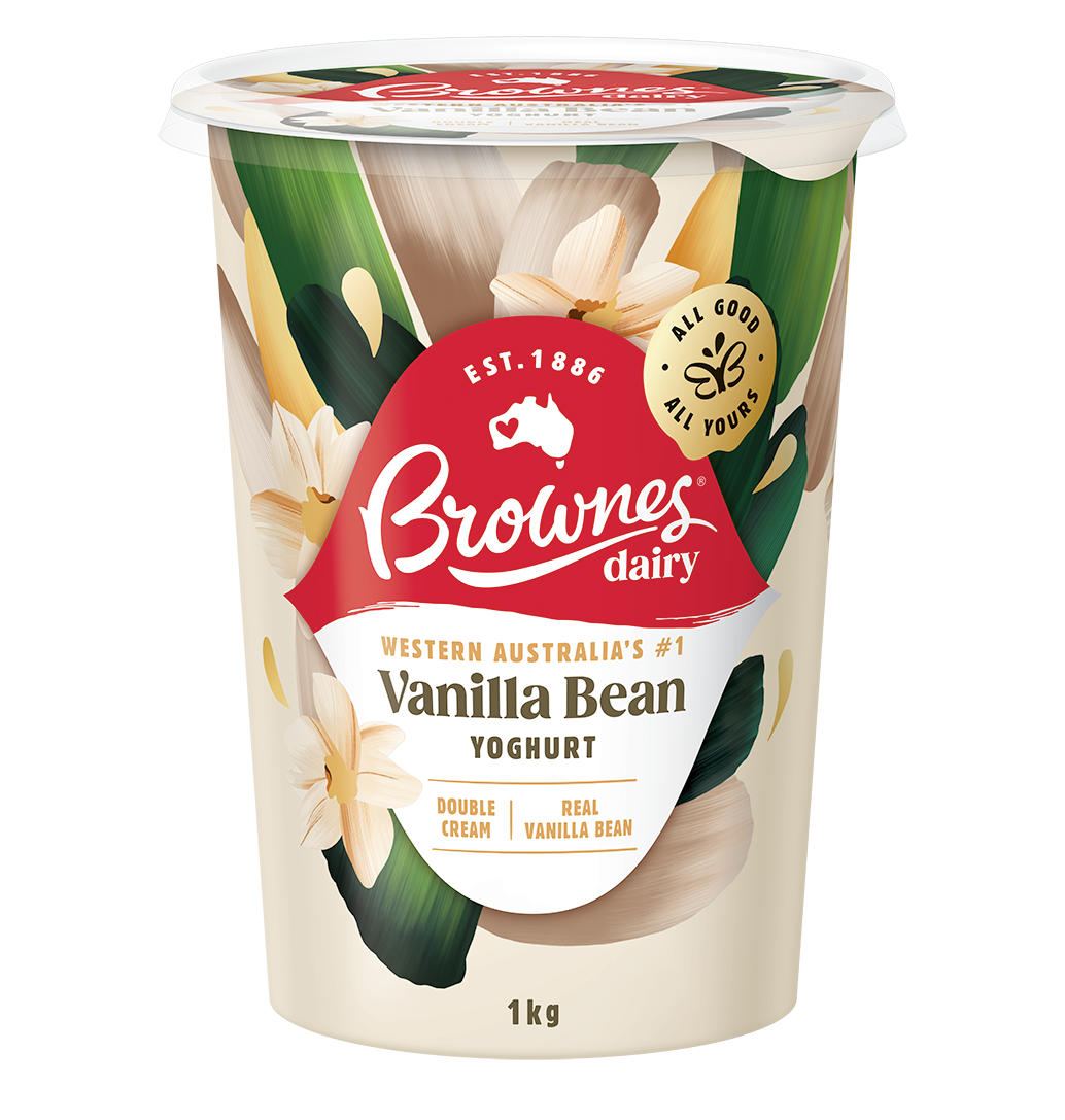 Brownes Dairy Vanilla Bean Natural Yoghurt 1Kg