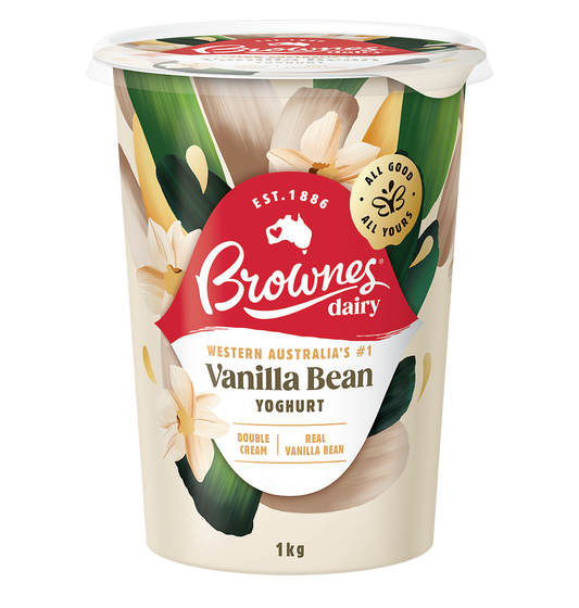 Brownes Dairy Vanilla Bean Natural Yoghurt 1Kg