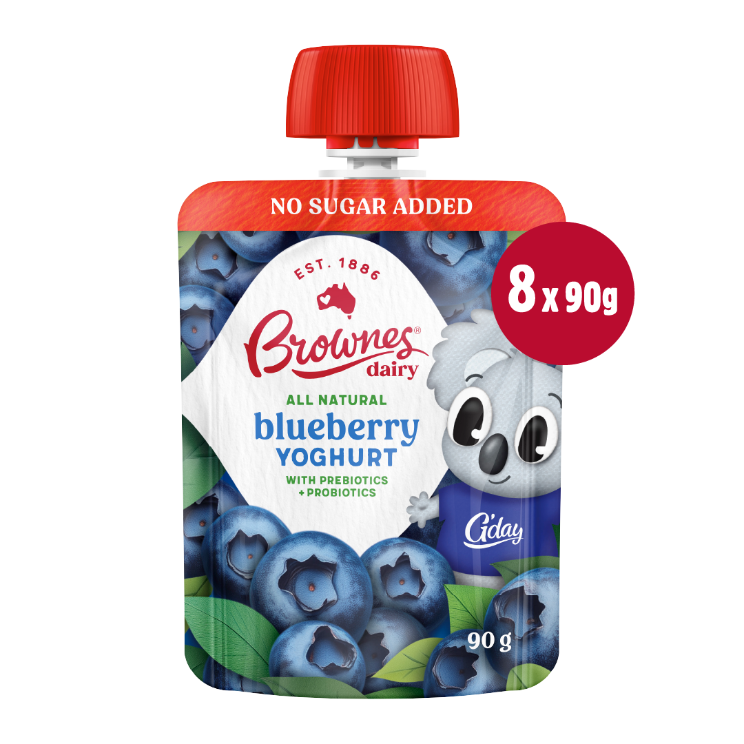 Brownes Dairy Blueberry Natural Yoghurt (8 x 90g)