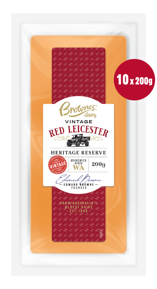 Brownes Vintage Red Leicester 200g x 10
