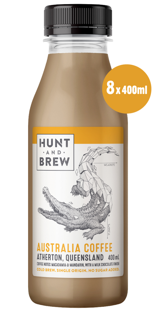 Hunt and Brew Australia Cold Brew Coffee 400ML x 8