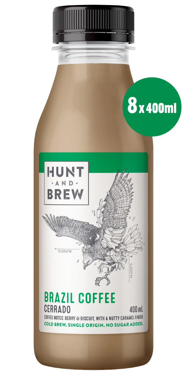 Hunt and Brew | Brazil Single Origin Cold Brew Coffee 400ML x 8