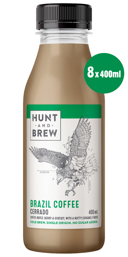 Hunt and Brew | Brazil Single Origin Cold Brew Coffee 400ML x 8