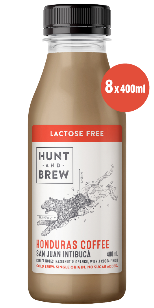 Hunt and Brew | Honduras Lactose Free Single Origin Cold Brew Coffee 400ML x 8