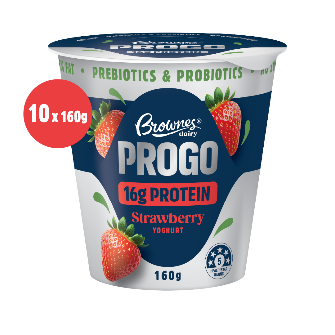 Brownes Strawberry Protein Yoghurt 160g x 10