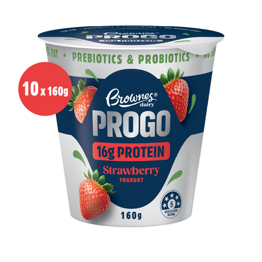 Brownes Strawberry Protein Yoghurt 160g x 10