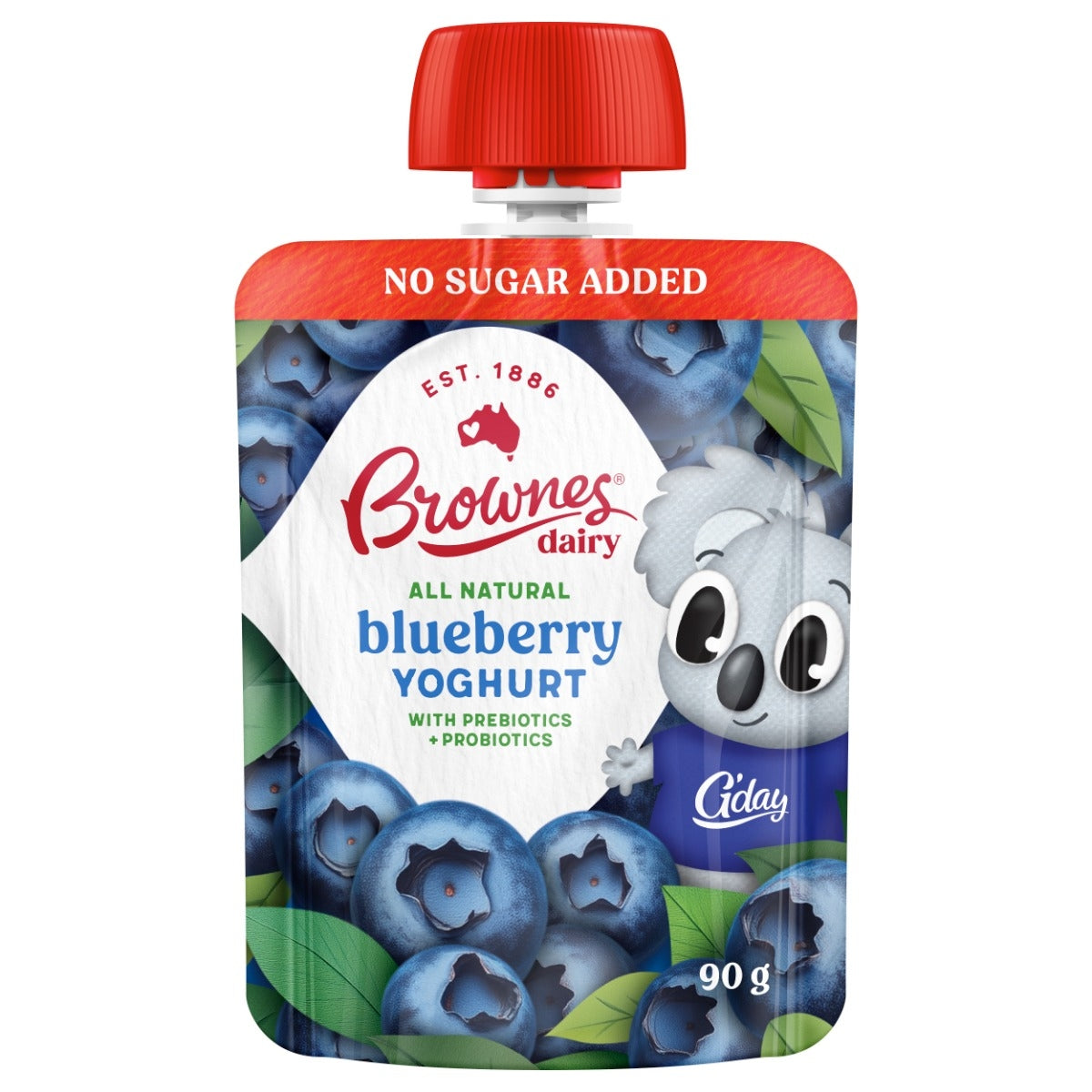 Brownes Dairy Blueberry Natural Yoghurt (8 x 90g)