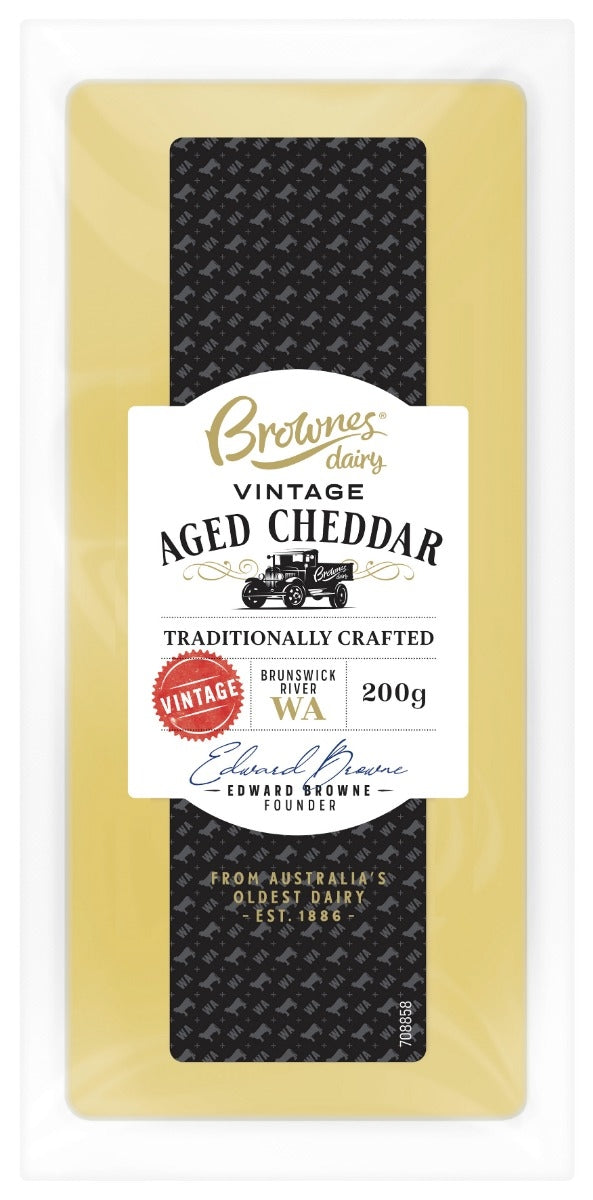 Brownes Vintage Aged WA Cheddar 200g