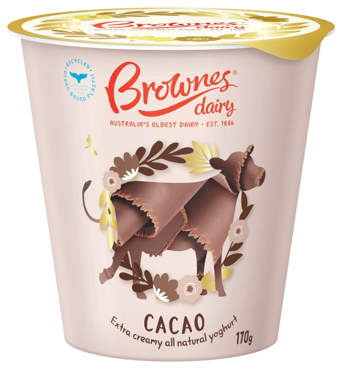 Brownes Dairy Cacao Natural Yoghurt 170g