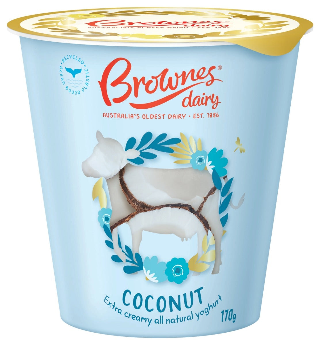 Brownes Dairy Coconut Natural Yoghurt 170g