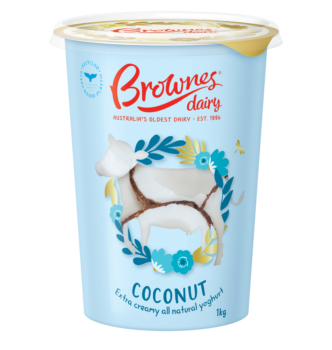 Brownes Dairy Coconut Natural Yoghurt 1Kg