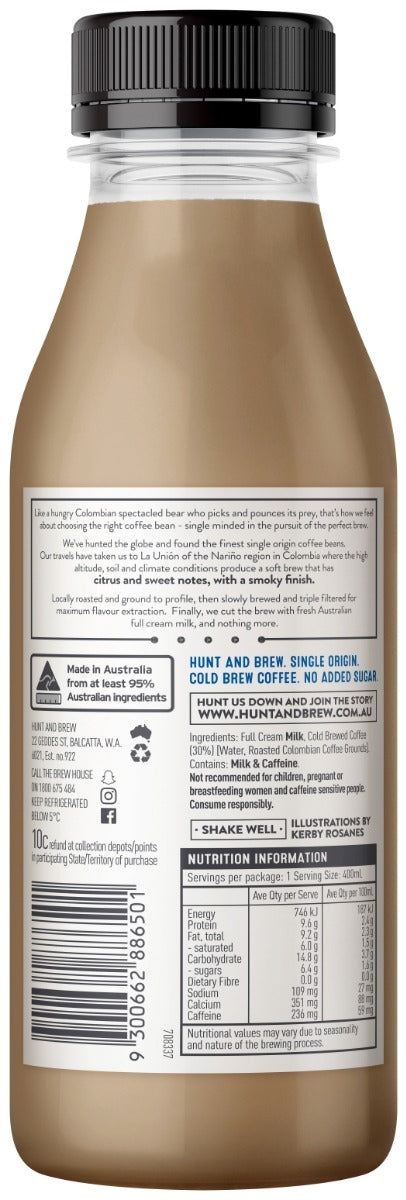Hunt and Brew | Colombia Single Origin Cold Brew Coffee 400ML
