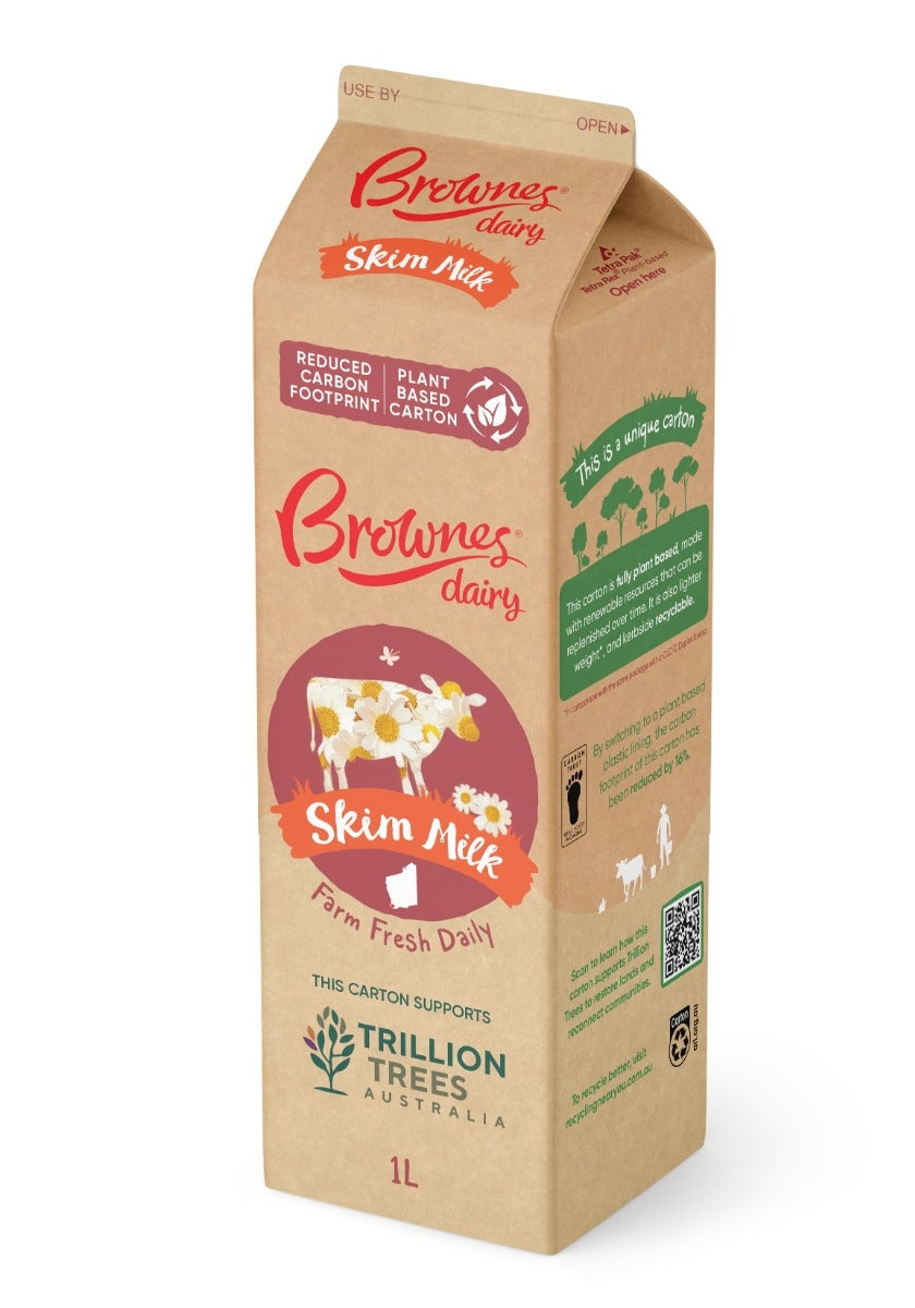 Brownes Dairy Skim Milk 1L