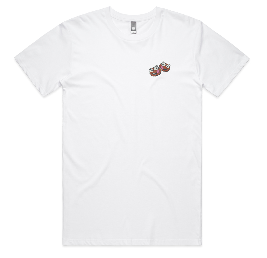 Dirt Dessert Limited Edition Embroidered White T-Shirt-L