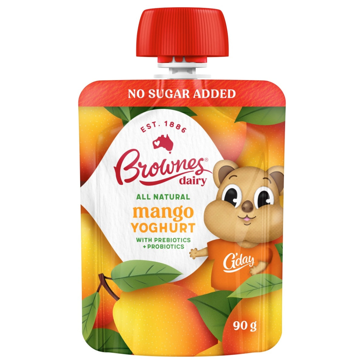 Brownes Dairy Mango Natural Yoghurt (8 x 90g)