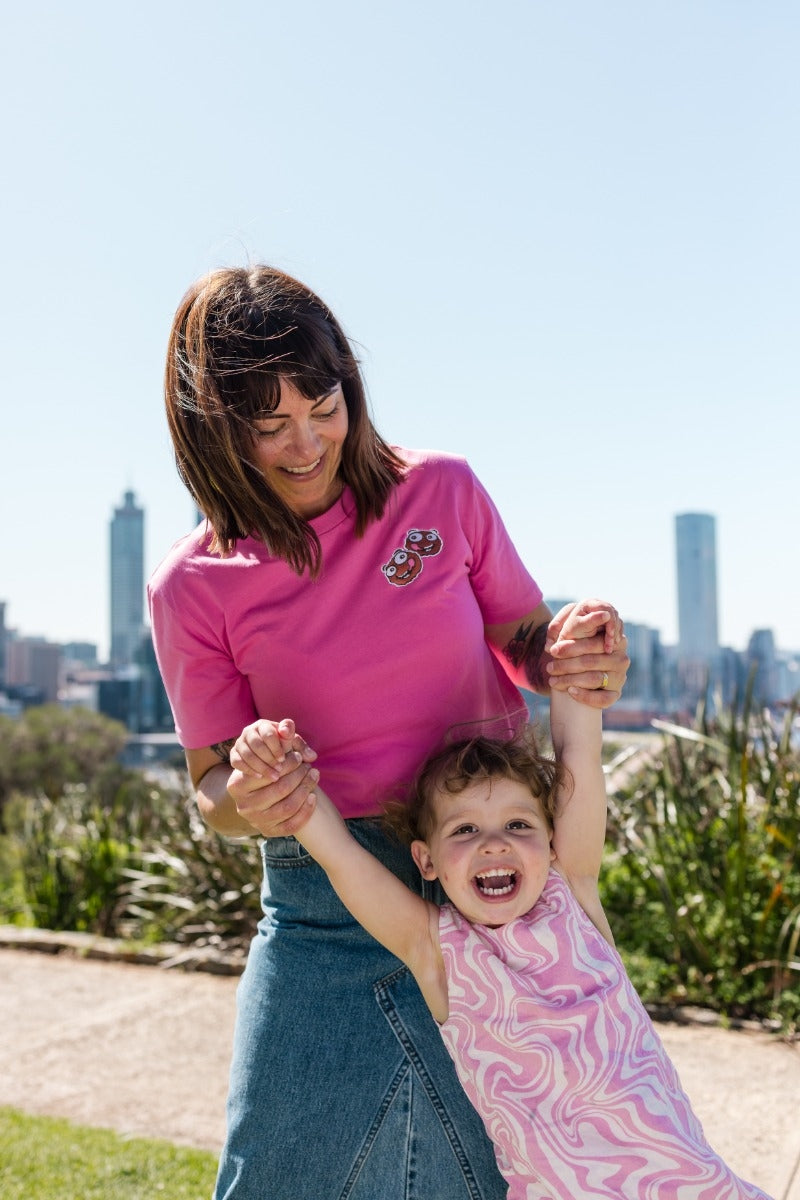 Dirt Dessert Limited Edition Embroidered Pink T-Shirt