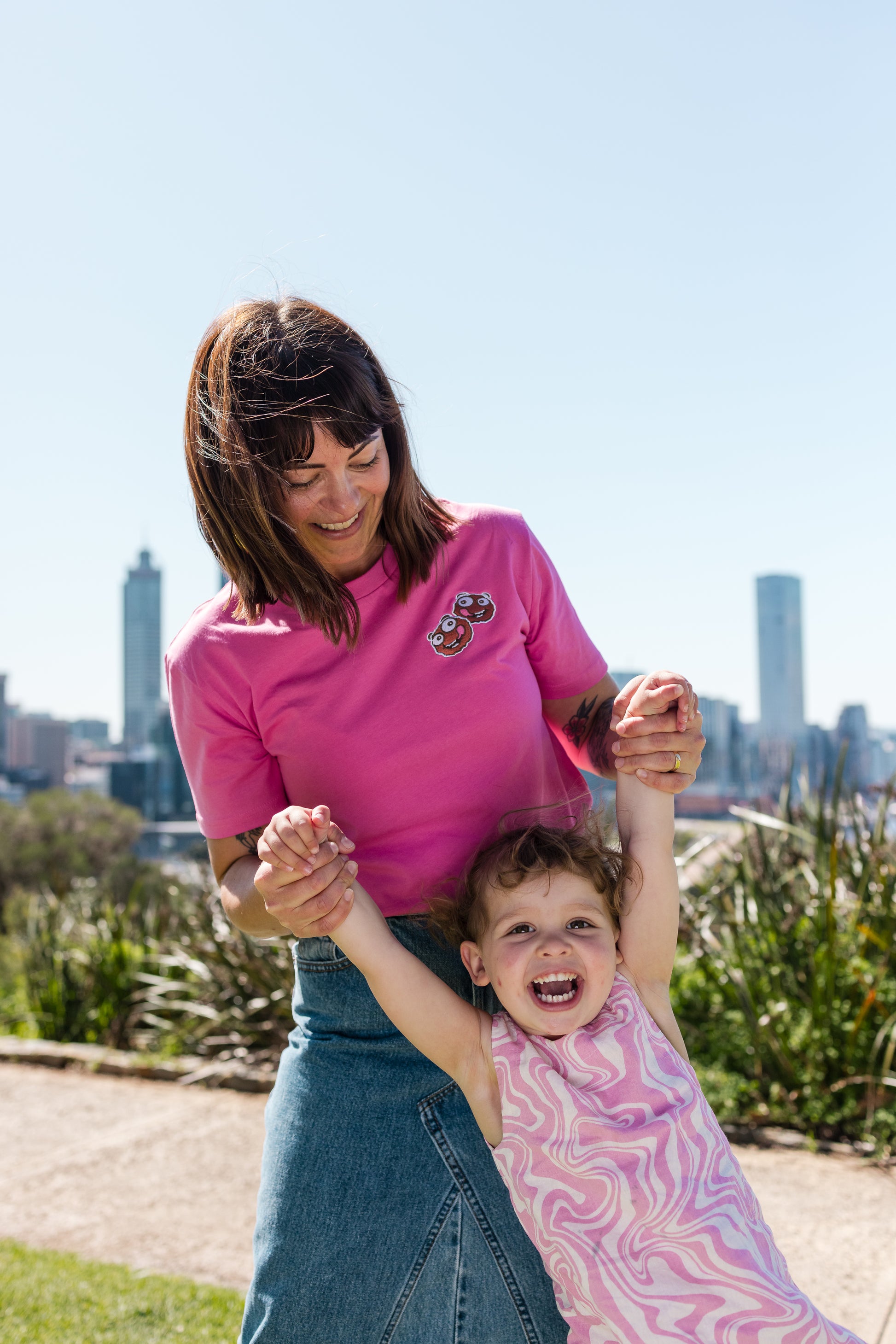 Dirt Dessert Limited Edition Embroidered Pink T-Shirt-S