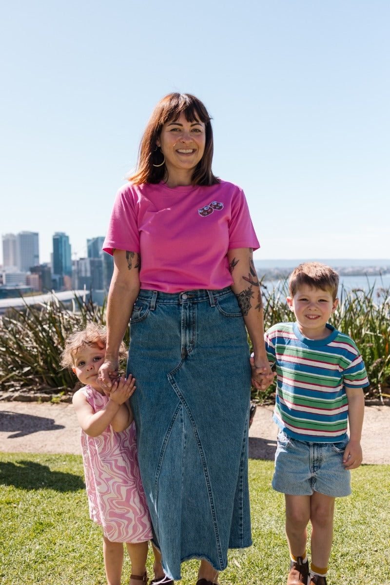 Dirt Dessert Limited Edition Embroidered Pink T-Shirt
