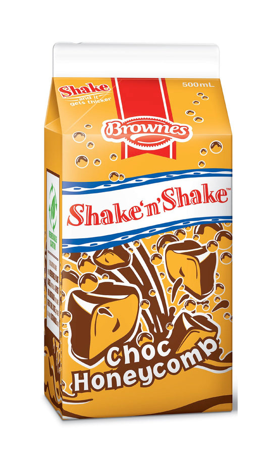 Brownes Choc Honeycomb Shake N Shake 500mL