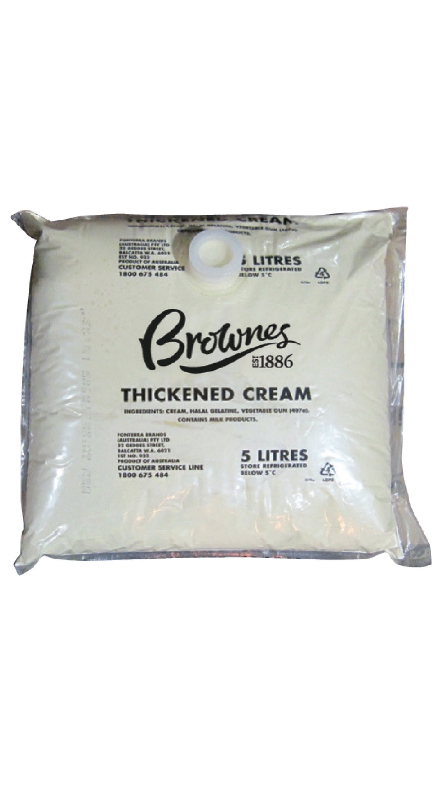 Brownes Thickened Cream - 5L Bag