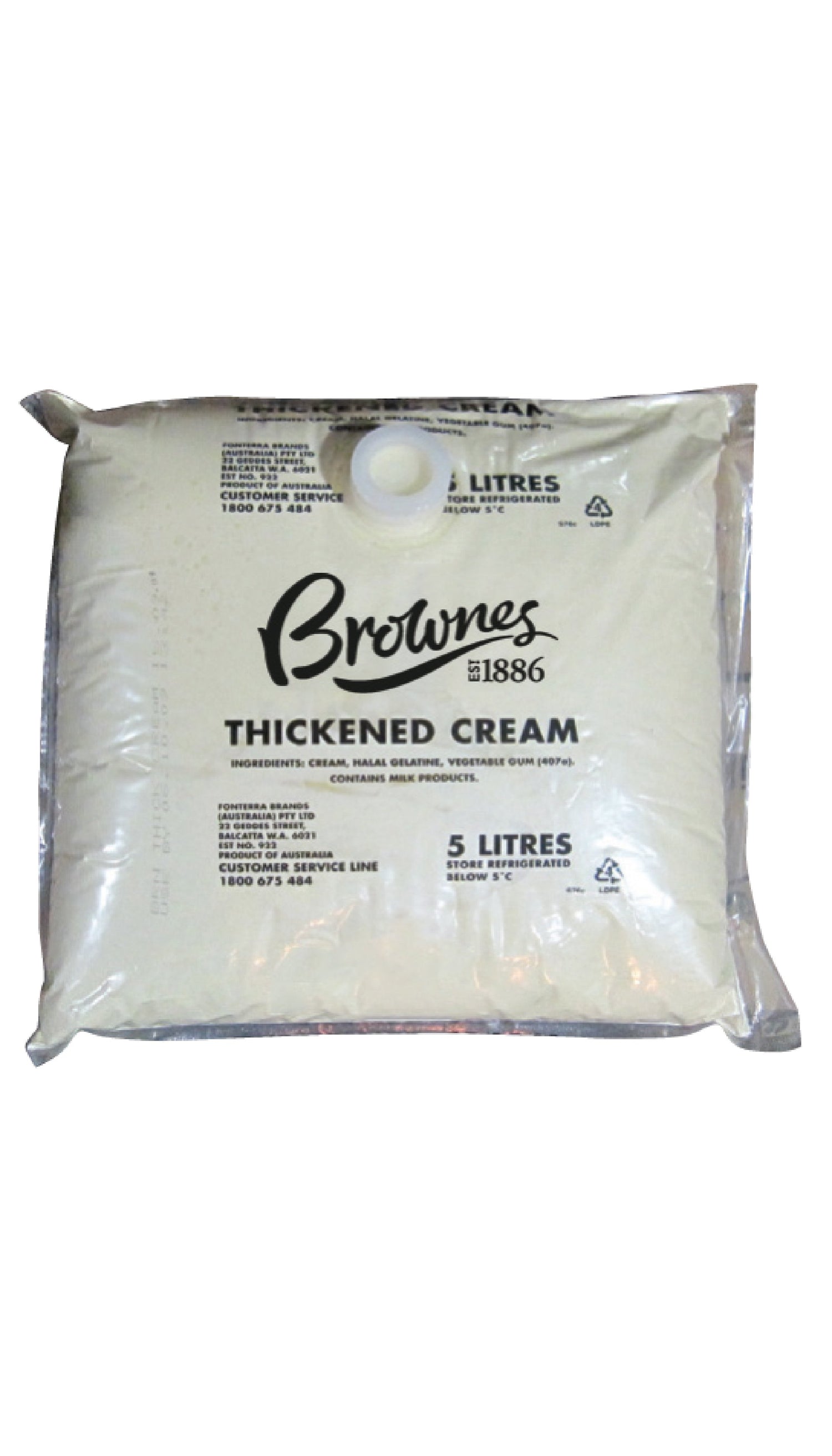 Brownes Thickened Cream - 5L Bag