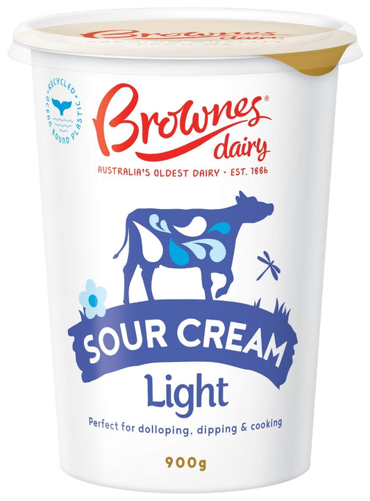 Brownes Dairy Light Sour Cream - 900g