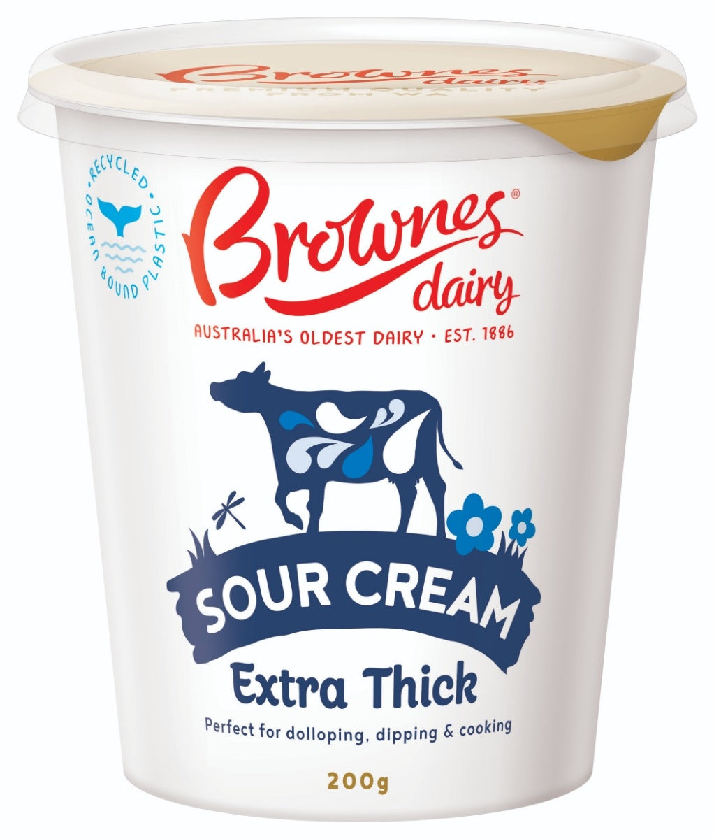 Brownes Dairy Extra Thick Sour Cream - 200g
