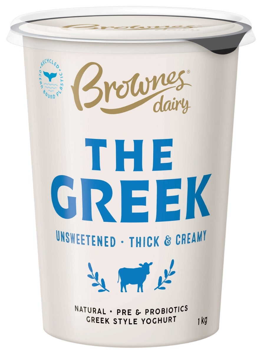 Brownes The Greek Unsweetened Natural Yoghurt 1Kg